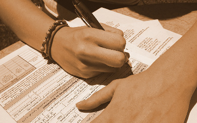 Client completing SNAP application