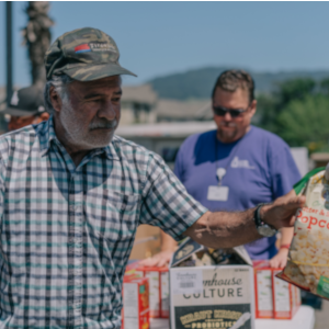 300 x 300 senior receiving food at a mobile food pantry